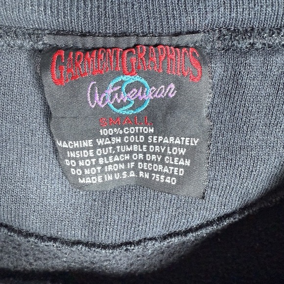 VTG Garfield Garmet Graphics Sweatshirt‎ Women's Small Blue Georgetown Cropped - Picture 3 of 7